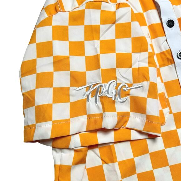 Trailer Park Golf Club | Men | Vol Gold Checker Member Golf Polo Shirt | Medium - Picture 10 of 15